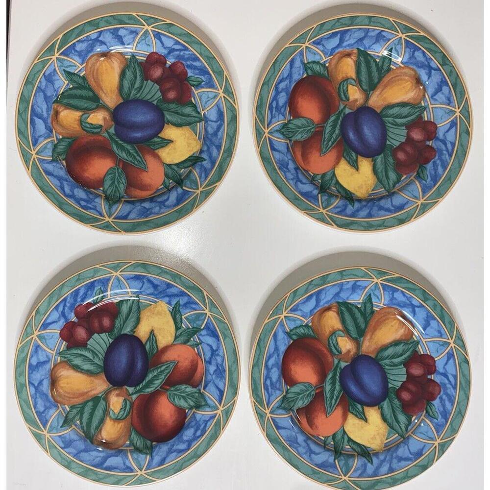 Victoria & Beale Casual Forbidden Fruit LUNCHEON SALAD PLATES 9024 Set of 4